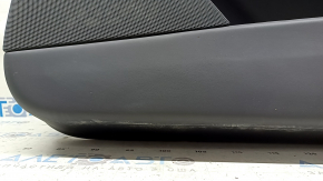 Tesla Model X 22-25 front right door panel, black, with white leather insert, broken fastener, needs cleaning, scuffs
