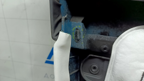 Tesla Model X 22-25 front right door panel, black, with white leather insert, broken fastener, needs cleaning, scuffs