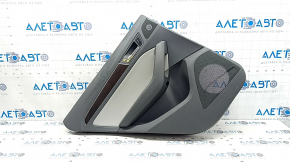 Door trim, rear left card, Audi Q5 8R 09-17, dark gray, with insert under the tree, with door lock button, with overlays, with handle, in need of cleaning, worn