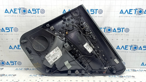 Door trim, rear left card, Audi Q5 8R 09-17, dark gray, with insert under the tree, with door lock button, with overlays, with handle, in need of cleaning, worn