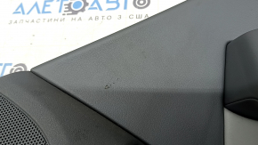 Door trim panel, rear right, Audi Q5 8R 09-17, dark gray, with wood insert, with door lock button, with overlays, with handle, in need of cleaning, worn, tears, scratches