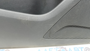 Door trim, front left card, Audi Q5 8R 09-17, dark gray, with wood insert, with overlays, with handle, in need of cleaning, worn, scratches