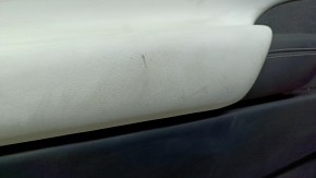 Tesla Model X 22-25 rear left door panel, black, with white leather insert, pierced cushion, dry-cleanable