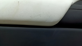 Tesla Model X 22-25 rear left door panel, black, with white leather insert, pierced cushion, dry-cleanable