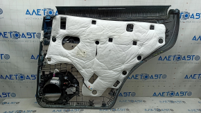 Tesla Model X 22-25 rear left door panel, black, with white leather insert, pierced cushion, dry-cleanable