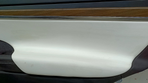 Door trim panel, rear right, Tesla Model X 22-25, black, with white insert, leather, shot cushion, dry cleanable