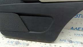 Door trim panel, rear right, Tesla Model X 22-25, black, with white insert, leather, shot cushion, dry cleanable
