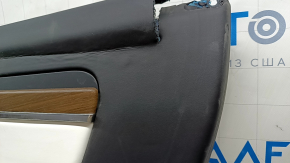 Door trim panel, rear right, Tesla Model X 22-25, black, with white insert, leather, shot cushion, dry cleanable