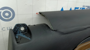 Door trim panel, rear right, Tesla Model X 22-25, black, with white insert, leather, shot cushion, dry cleanable