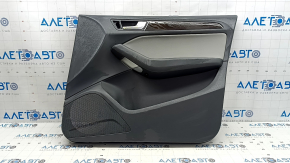 Door trim panel, front right, Audi Q5 8R 09-17, dark gray, with wood insert, with power window controls, scratches