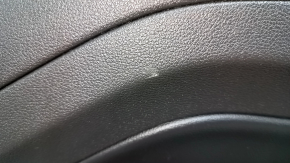 Door trim panel, rear right, Ford Escape MK3 17-19 rest, black with black plastic insert, black leather armrest, with overlay, with handle, scratches