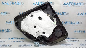 Door trim panel, rear right, Ford Escape MK3 17-19 rest, black with black plastic insert, black leather armrest, with overlay, with handle, scratches