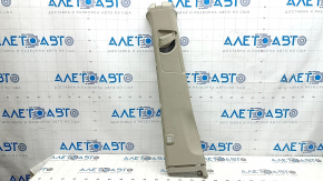 Left upper center pillar trim for Toyota Sienna 11-20 beige button trim, worn, needs cleaning