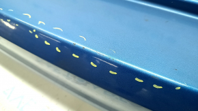 Rear bumper bare Hyundai Tucson 19-21 without parking sensors, blue R2U, broken fasteners, chips