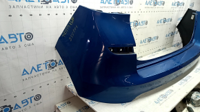 Rear bumper bare Hyundai Tucson 19-21 without parking sensors, blue R2U, broken fasteners, chips