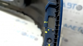 Rear bumper bare Hyundai Tucson 19-21 without parking sensors, blue R2U, broken fasteners, chips