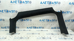 Tesla Model X 22-25 black Alcantara interior lower rear left door trim, scratches, scuffs