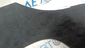 Tesla Model X 22-25 black Alcantara interior lower rear left door trim, scratches, scuffs