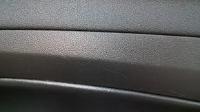 Front right door panel for Ford Escape MK3 2017-2019, black, black leather armrest, plastic insert, chrome handle, with handle, scratches