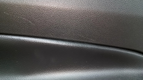 Front right door panel for Ford Escape MK3 2017-2019, black, black leather armrest, plastic insert, chrome handle, with handle, scratches