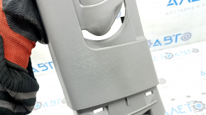 Left center pillar trim, upper belt, Toyota Highlander 2008-2013, gray, worn