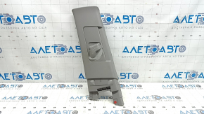 Left center pillar trim, upper belt, Toyota Highlander 2008-2013, gray, worn