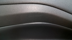 Front left door panel for Ford Escape MK3 2017-2019, black, black leather armrest, plastic insert, chrome handle, with handle, scratches