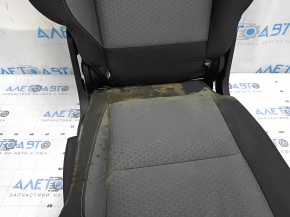 Rear seat, 2nd row, right, Ford Escape MK3 2017-2019, black and gray cloth, dry cleanable, broken seat belt holder
