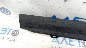 Tesla Model X 22-25 black Alcantara rear left lower door trim panel, scuffs, scratches