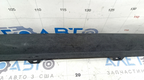 Tesla Model X 22-25 black Alcantara rear left lower door trim panel, scuffs, scratches