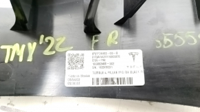 Tesla Model X 22-25 right center front pillar trim, black, scratches