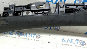 Tesla Model X 22-25 black Alcantara front pillar trim, left, scratches, scuffs, broken fasteners