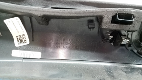 Tesla Model X 22-25 black Alcantara front pillar trim, left, scratches, scuffs, broken fasteners