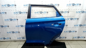 The door is bare, rear left, Hyundai Tucson 16-21 blue R2U, scratch, bump