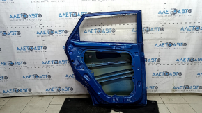 The door is bare, rear left, Hyundai Tucson 16-21 blue R2U, scratch, bump