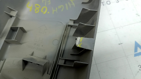 Left upper center pillar trim for Toyota Highlander 2008-2013 type 2, gray, plastic has turned white, worn