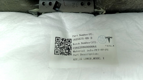 Tesla Model X 22-25 black lower tailgate trim with scuffs and scratches