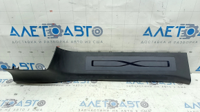 Tesla Model X 22-25 rear right door sill plate, scratches, dent on the plate