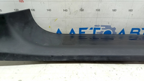 Tesla Model X 22-25 rear right door sill plate, scratches, dent on the plate