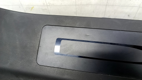 Tesla Model X 22-25 rear right door sill plate, scratches, dent on the plate