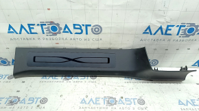 Tesla Model X 22-25 rear left door sill plate: scratches, dents on the plate, broken fastener