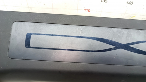 Tesla Model X 22-25 rear left door sill plate: scratches, dents on the plate, broken fastener