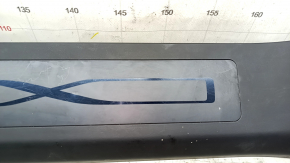 Tesla Model X 22-25 rear left door sill plate: scratches, dents on the plate, broken fastener