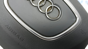 Airbag in the driver's steering wheel for an Audi Q5 8R 13-17, gray, 4-spoke, chrome finish, for cleaning