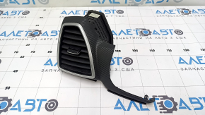 Left front panel trim with air vent deflector for Hyundai Tucson 19-21, carbon fiber look
