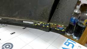 Bare rear bumper for Audi Q5 8R 09-17 graphite, without plugs, pressed, torn, broken fasteners, scratches