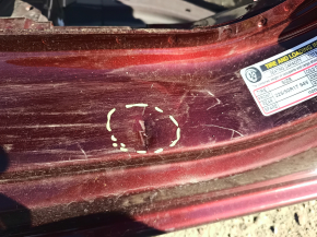 The center left pillar of a Honda Accord 13-17 on the body, dents