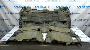 Ford Escape MK3 13-19 rear floor covering, black type 2, dry cleanable, foam tears