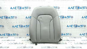 Audi Q5 8R 09-17 passenger seat back upholstery, grey leather, heated, dented