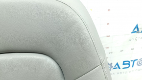 Audi Q5 8R 09-17 passenger seat back upholstery, grey leather, heated, dented